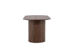 Venture Home Esstisch »Härön, ovaler Esstisch in warmem Mokka, einladend, 200 × 90 cm« Esszimmertisch, MDF, Stahlbeine, oval, gesellig, einheitlich
