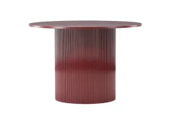 Venture Home Esstisch »Lenox, runder Esstisch in tiefem Bordeauxrot, kraftvoll, Ø 110 cm« Esszimmertisch, MDF, einheitlich bordeaux, rund, modern, elegant