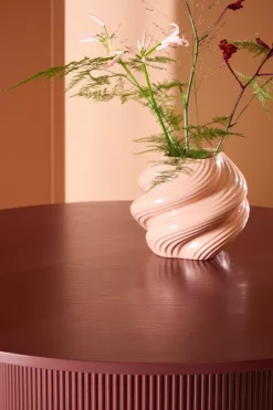 Venture Home Esstisch »Lenox, runder Esstisch in tiefem Bordeauxrot, kraftvoll, Ø 110 cm« Esszimmertisch, MDF, einheitlich bordeaux, rund, modern, elegant