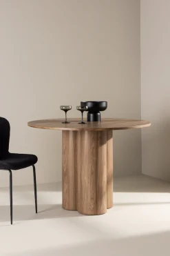 Venture Home Esstisch »Olivia, runder Esstisch, einladend, Ø 110 cm« Esszimmertisch, MDF, rund, einheitlich, gesellig, einladend