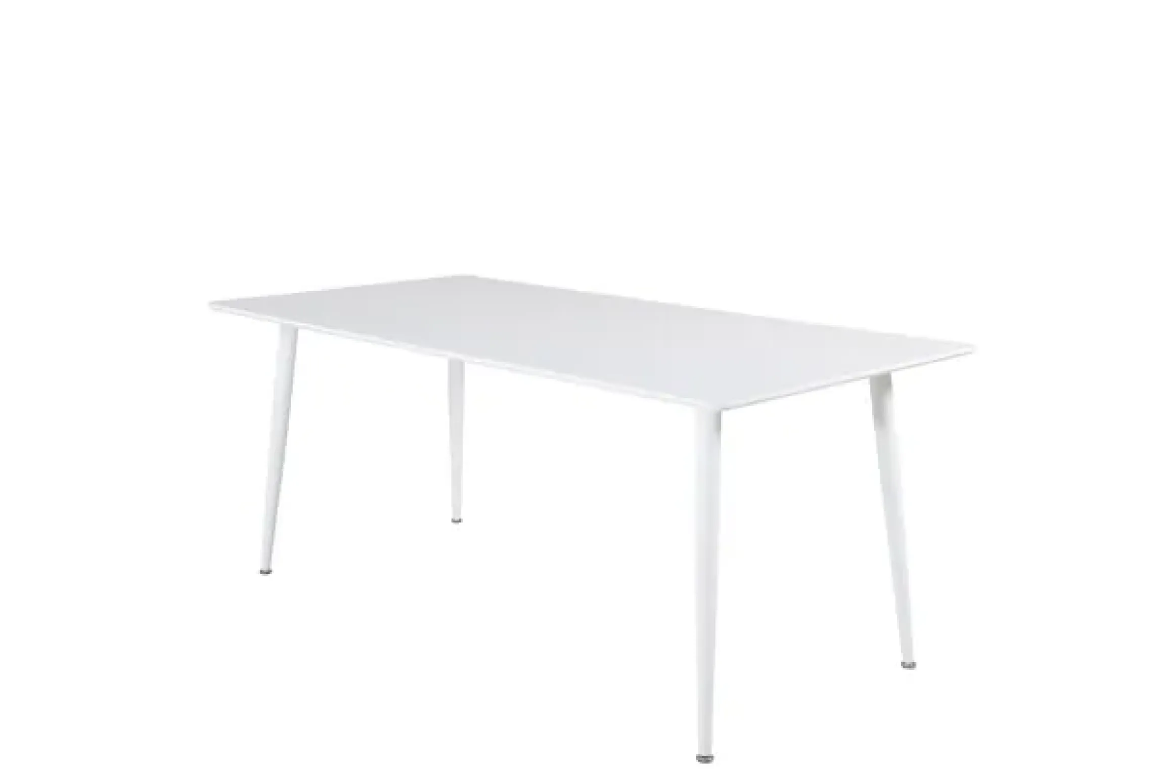 Venture Home Esstisch »Polar, rechteckiger Esstisch in hellem Weiß, 180 × 90 cm« Esszimmertisch, MDF, Metallbeine, rechteckig, hell, skandinavisch
