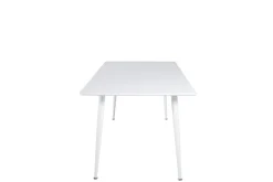 Venture Home Esstisch »Polar, rechteckiger Esstisch in hellem Weiß, 180 × 90 cm« Esszimmertisch, MDF, Metallbeine, rechteckig, hell, skandinavisch