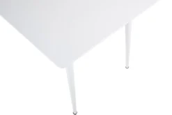 Venture Home Esstisch »Polar, rechteckiger Esstisch in hellem Weiß, 180 × 90 cm« Esszimmertisch, MDF, Metallbeine, rechteckig, hell, skandinavisch