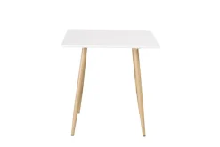 Venture Home Esstisch »Polar, runder Esstisch in Eichenholz-Optik, modern, Ø 90 cm« Esszimmertisch, MDF, Stahlbeine, quadratisch, kompakt, modern