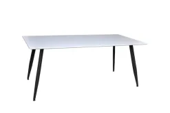 Venture Home Esstisch »Polar, rechteckiger Esstisch mit Stahlbeinen, modern, 180 × 90 cm« Esszimmertisch, MDF, rechteckig, geräumig, urban, edel