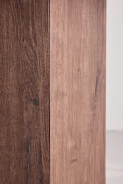 Venture Home Esstisch »Tekla, runder Esstisch in warmem Mokka, gerippte Basis, Ø 120 cm« Esszimmertisch, MDF, Papierlaminat, zentraler Mittelfuß, geräumig
