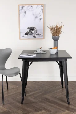 Venture Home Esstisch »Tempe, rechteckiger Esstisch in eleganter Walnussoptik, 140 × 80 cm« Esszimmertisch, MDF, Stahlbeine, rechteckig, kompakt, kultiviert