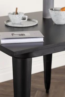 Venture Home Esstisch »Tempe, rechteckiger Esstisch in eleganter Walnussoptik, 140 × 80 cm« Esszimmertisch, MDF, Stahlbeine, rechteckig, kompakt, kultiviert