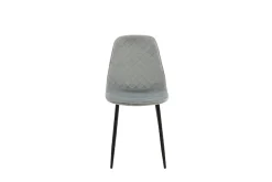 Venture Home Esszimmerstuhl »Polar Diamond, 2er-Set Esszimmerstühle in Grau-Samt, 150 kg belastbar« () 2 Stk.Polsterstuhl, Samt-Bezug, Metallbeine, Diamantsteppung, edel