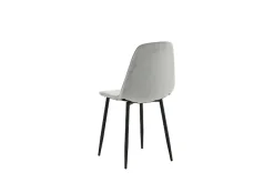 Venture Home Esszimmerstuhl »Polar Diamond, 2er-Set Esszimmerstühle in Grau-Samt, 150 kg belastbar« () 2 Stk.Polsterstuhl, Samt-Bezug, Metallbeine, Diamantsteppung, edel