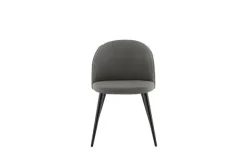 Venture Home Esszimmerstuhl »Velvet Stitches, 2er-Set Esszimmerstühle in Mikrofaser-Grau, 150 kg« () 2 Stk.Polsterstuhl, weicher Bezug, Steppung, schwarzes Eisen, edel