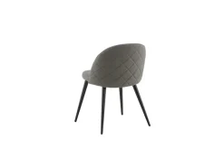 Venture Home Esszimmerstuhl »Velvet Stitches, 2er-Set Esszimmerstühle in Mikrofaser-Grau, 150 kg« () 2 Stk.Polsterstuhl, weicher Bezug, Steppung, schwarzes Eisen, edel