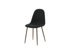Venture Home Esszimmerstuhl »Polar, 2er-Set Esszimmerstühle in Schwarz-Stoff, Walnussbeine, 150 kg« () 2 Stk.Polsterstuhl, Stoffbezug, Walnuss-Optik-Beine, abgerundet, einladend