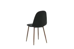 Venture Home Esszimmerstuhl »Polar, 2er-Set Esszimmerstühle in Schwarz-Stoff, Walnussbeine, 150 kg« () 2 Stk.Polsterstuhl, Stoffbezug, Walnuss-Optik-Beine, abgerundet, einladend