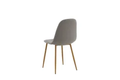 Venture Home Esszimmerstuhl »Polar, 2er-Set Esszimmerstühle in Mittelgrau, Holzoptik-Beine, 150 kg« () 2 Stk.Polsterstuhl, Stoffbezug, Stahlbeine, gepolstert, modern