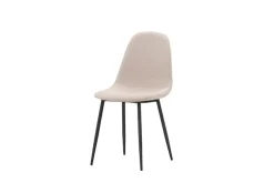 Venture Home Esszimmerstuhl »Polar, 2er-Set Esszimmerstühle in beigem Bouclé, skandinavisch, 150 kg« () 2 Stk.Polsterstuhl, Bouclé-Bezug, Stahlbeine, abgerundet, weich