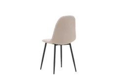 Venture Home Esszimmerstuhl »Polar, 2er-Set Esszimmerstühle in beigem Bouclé, skandinavisch, 150 kg« () 2 Stk.Polsterstuhl, Bouclé-Bezug, Stahlbeine, abgerundet, weich