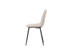 Venture Home Esszimmerstuhl »Polar, 2er-Set Esszimmerstühle in beigem Bouclé, skandinavisch, 150 kg« () 2 Stk.Polsterstuhl, Bouclé-Bezug, Stahlbeine, abgerundet, weich