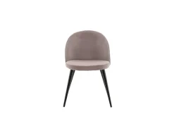 Venture Home Esszimmerstuhl »Velvet, 2er-Set Esszimmerstühle in Hellgrau-Cord, 150 kg belastbar« () 2 Stk.Polsterstuhl, Manchester-Bezug, schwarze Metallbeine, weich