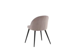 Venture Home Esszimmerstuhl »Velvet, 2er-Set Esszimmerstühle in Hellgrau-Cord, 150 kg belastbar« () 2 Stk.Polsterstuhl, Manchester-Bezug, schwarze Metallbeine, weich