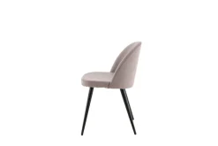 Venture Home Esszimmerstuhl »Velvet, 2er-Set Esszimmerstühle in Hellgrau-Cord, 150 kg belastbar« () 2 Stk.Polsterstuhl, Manchester-Bezug, schwarze Metallbeine, weich