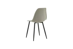 Venture Home Esszimmerstuhl »Polar Plastic, 2er-Set Esszimmerstühle in Schwarz, pflegeleicht« () 2 Stk.Polsterstuhl, Hartschalen-Sitz, Metallbeine, geschwungen, modern