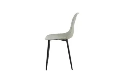 Venture Home Esszimmerstuhl »Polar Plastic, 2er-Set Esszimmerstühle in Schwarz, pflegeleicht« () 2 Stk.Polsterstuhl, Hartschalen-Sitz, Metallbeine, geschwungen, modern
