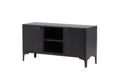 Venture Home TV-Board »Piring, TV-Board aus Stahl, Industrial, Breite 120 cm« TV-Möbel, Pulverbeschichtung, Türen, offene Fächer, modern