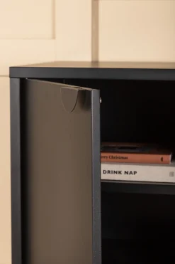 Venture Home TV-Board »Piring, TV-Board aus Stahl, Industrial, Breite 120 cm« TV-Möbel, Pulverbeschichtung, Türen, offene Fächer, modern