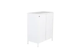 Venture Home Vitrine »Acero, Stauraumschrank, 2 Glas-Türen, Höhe 97 cm« Pulverbeschichtung, transparent, Silbergriff, modern