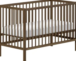 Vipack Babybett »DINO, ideal für Ihr Kinderzimmer, Made in Europe, Buche massiv« 60/120cm, Liegehöhe 3-fach höhenverstellbar, Buche Nussbaumfarbig