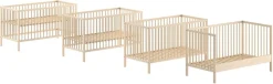 Vipack Babybett »Dino 70/140 mit 3-fach verstellb. Lattenrost, inkl. 3 Schlupfsprossen« aus massiver Buche, umbaubar zum Juniorbett, wahlweise in 3 Farben