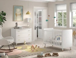 Vipack Babymöbel-Set Made in Europe,3- tlg. bietet alles für Ihr Kinderzimmer, Ausf. satin weiß lackiert