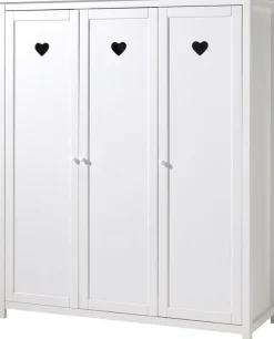 Vipack Babyzimmer-Komplettset »Amori 4-tlg. mit Herz-Ornamenten, MDF/Massiv weiß lackiert« 4 Stk. tlg.