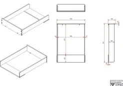 Vipack Babyzimmer-Komplettset »Amori 4-tlg. mit Herz-Ornamenten, MDF/Massiv weiß lackiert« 4 Stk. tlg.