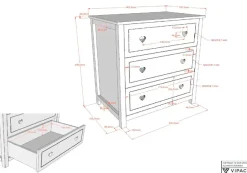 Vipack Babyzimmer-Komplettset »Amori 4-tlg. mit Herz-Ornamenten, MDF/Massiv weiß lackiert« 4 Stk. tlg.