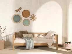 Vipack Einzelbett »Forrest 90/200 aus massiver Eiche, Oberfläche geölt, stabil gebaut« B/H/T ca. 207,5x68x97,5cm, inkl. Massivholz Rolllattenrost,aus massiver Eiche geölt, LF 90x200 cm, wahlweise mit Bettschublade