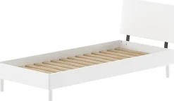 Vipack Einzelbett »Forrest, mit oder ohne Polsterkopfteil, in modernem Design« Liegefläche 90x200 cm inkl. Massivholz Rolllattenrost,wahlweise in Buche oder Eiche massiv, Lieferung ohne Matratze