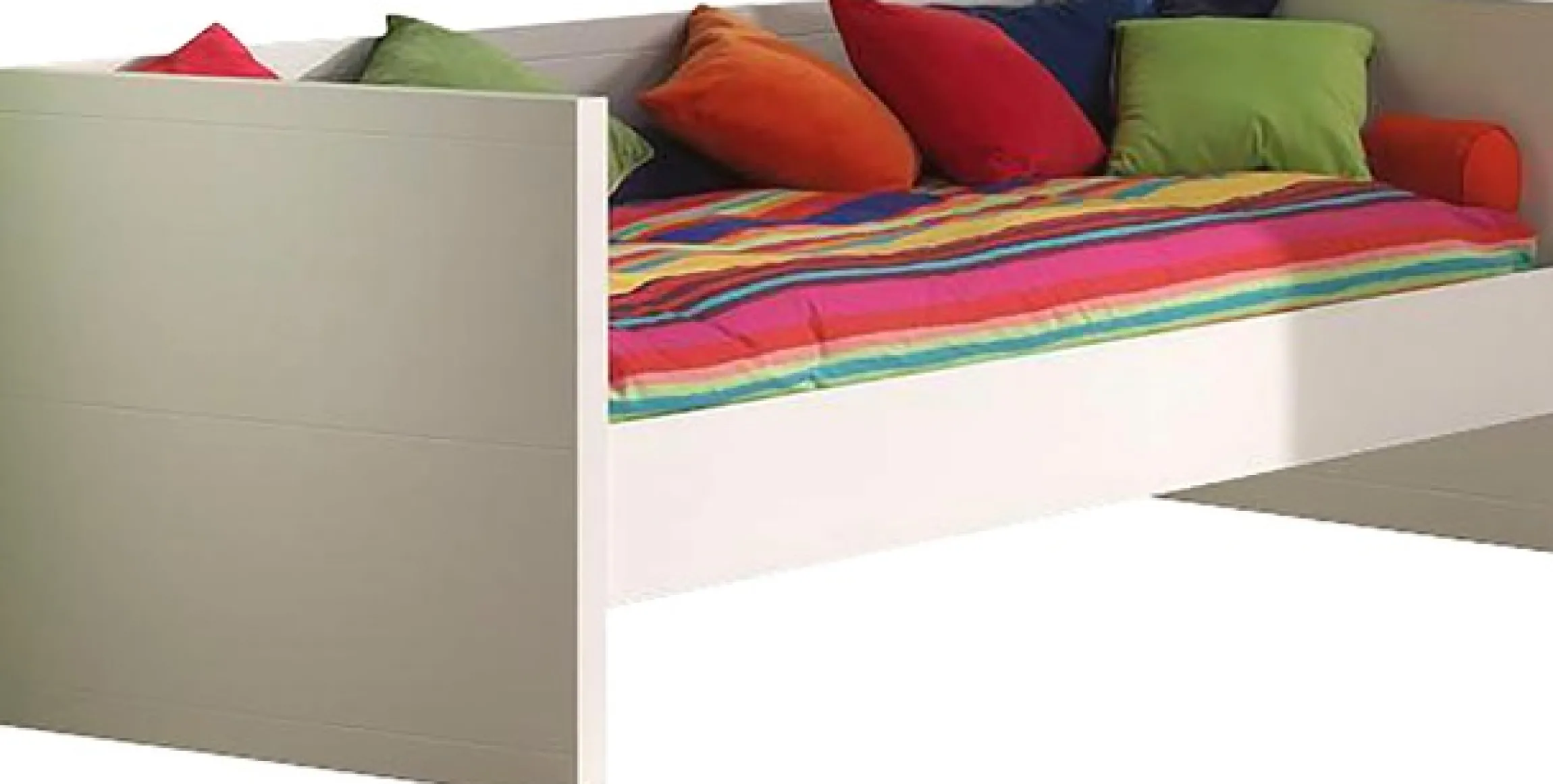 Vipack Einzelbett Made in Europe,mit gradliniger Optik und Liegefläche 90x200 cm, Weiß lackiert