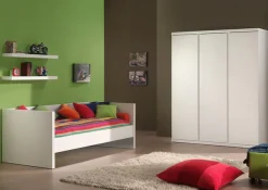 Vipack Einzelbett Made in Europe,mit gradliniger Optik und Liegefläche 90x200 cm, Weiß lackiert