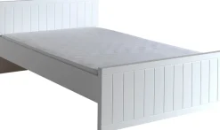 Vipack Einzelbett Made in Europe,Modernes Einzelbett mit 120 x 200 cm Liegefläche, Weiß lackiert