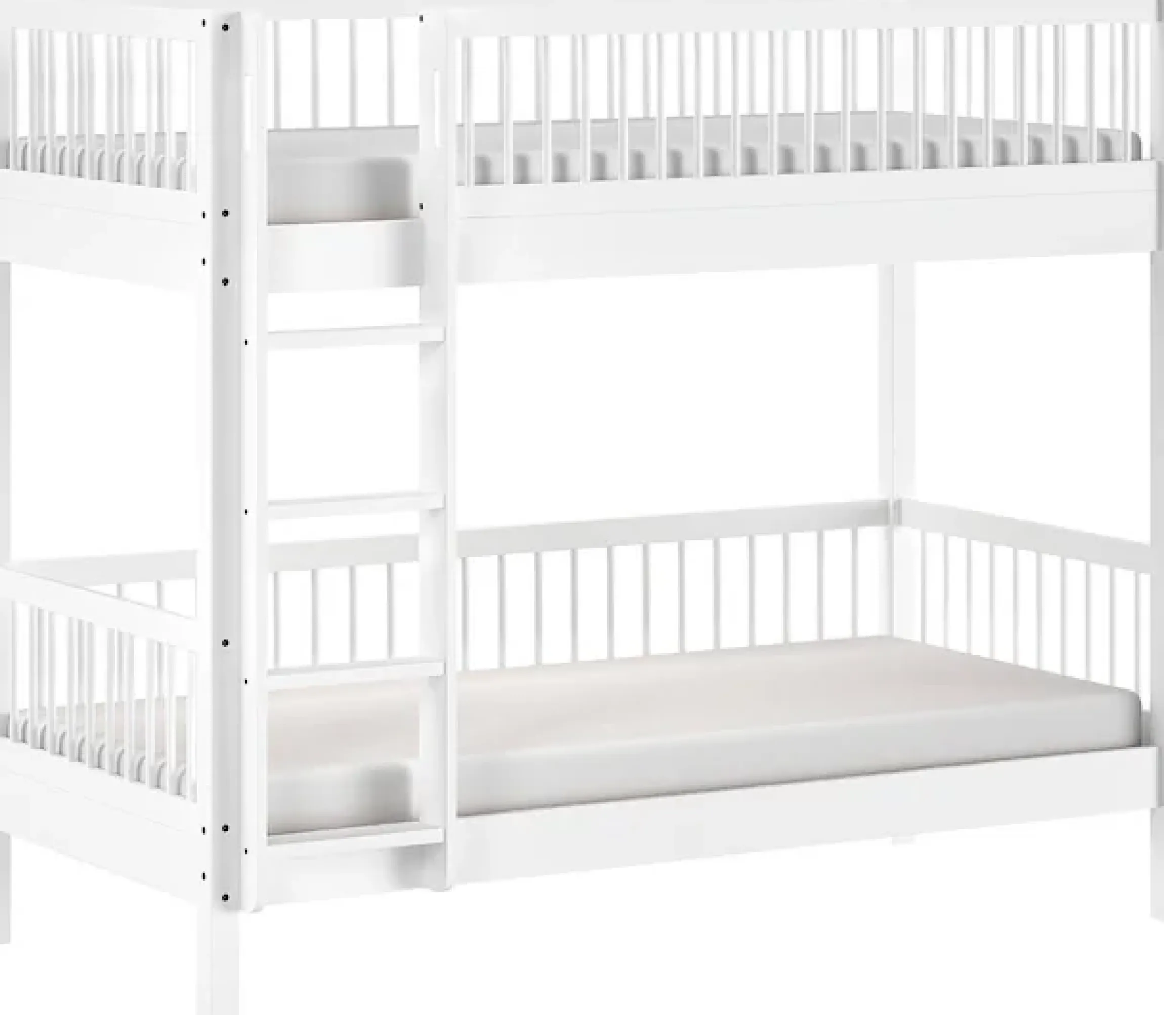Vipack Etagenbett »Buche massiv weiß, Made in Europe, langlebige Qualität« B/H/T ca. 208x176x98cm, inkl. Leiter, Absturzschutz oben umlaufend,2 Lattenroste, wahlweise mit oder ohne Bettschublade