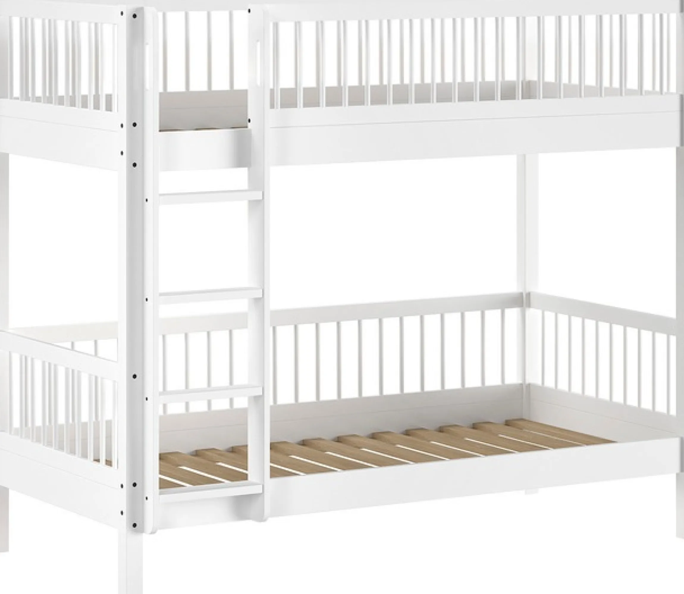 Vipack Etagenbett »Buche massiv weiß, Made in Europe, langlebige Qualität« B/H/T ca. 208x176x98cm, inkl. Leiter, Absturzschutz oben umlaufend,2 Lattenroste, wahlweise mit oder ohne Bettschublade