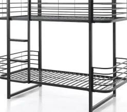 Vipack Etagenbett »Oscar, Metallbett mit 2 Liegeflächen 90/200, stabil und standfest« B/H/T ca. 205x166x99cm, pulverbeschichtet wahlweise in 2 Farben,mit Metallrost, Absturzschutz, Leiter, gerundete Kopf- und Fußteile