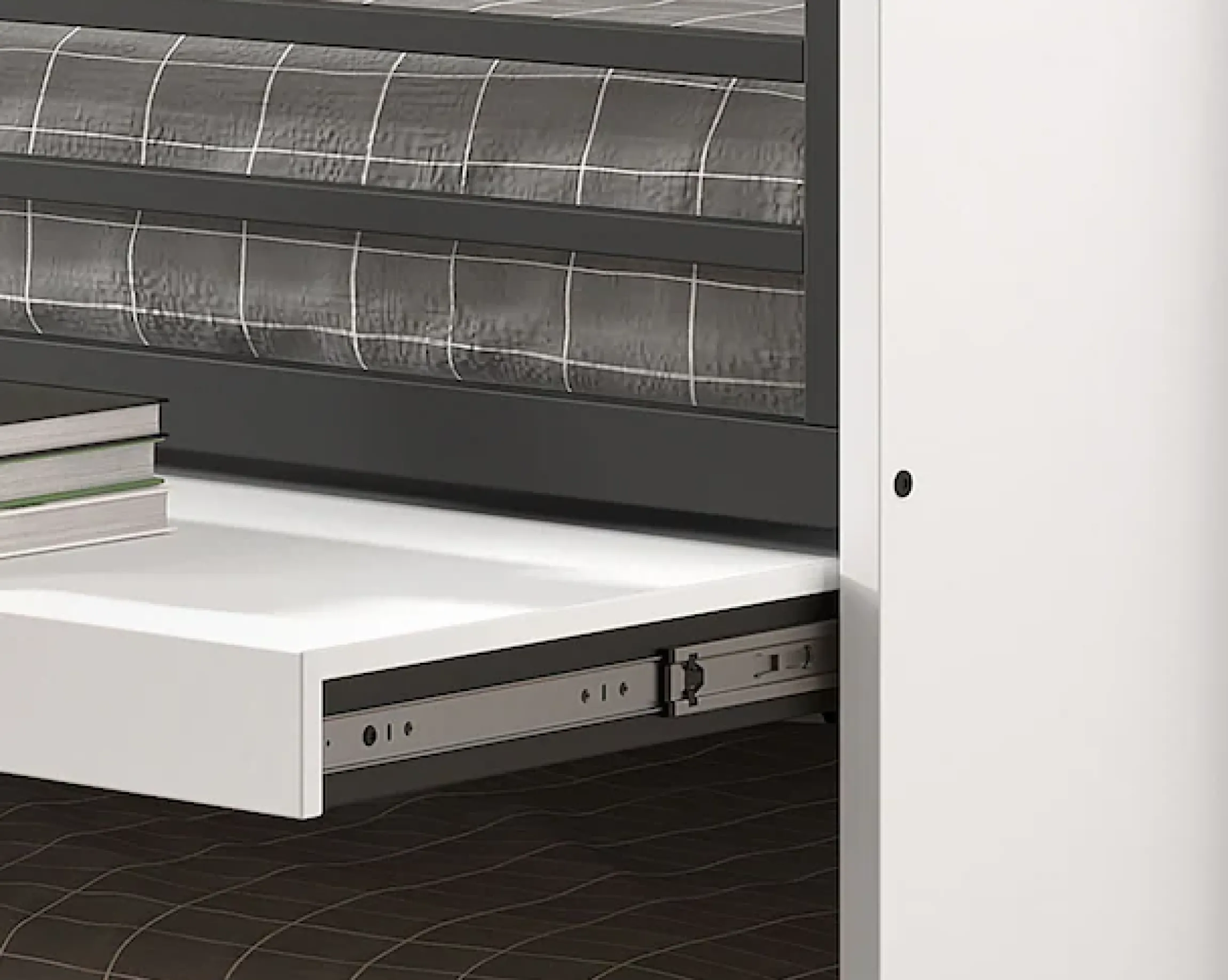 Vipack Etagenbett »praktisches Etagenbett mit viel Funktion, 2 Dekore zur Wahl« B/H/T ca. 219x114x98cm, Metall Leiter und Absturzschutz in schwarz,für kleine Räume, 2 Liegefl., Bettschublade, inkl. Schreibtisch