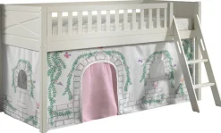 Vipack Hochbett »Scott« Made in Europe,mit schräger Leiter, LF 90x200 cm, Vorhang, Tunnel, 4 Designs