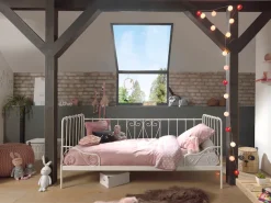 Vipack Jugendbett »Alice, Bettgestell Metall, pulverbeschichtet, in nostalgischem Design« B/H/T ca. 205x89,5x94,5cm, zwei Farben zur Auswahl,Metallbett inkl. Lattenrost, stabil und standfest