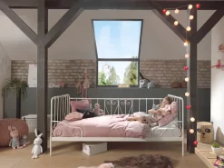 Vipack Jugendbett »Alice, Bettgestell Metall, pulverbeschichtet, in nostalgischem Design« B/H/T ca. 205x89,5x94,5cm, zwei Farben zur Auswahl,Metallbett inkl. Lattenrost, stabil und standfest