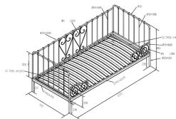 Vipack Jugendbett »Alice, Bettgestell Metall, pulverbeschichtet, in nostalgischem Design« B/H/T ca. 205x89,5x94,5cm, zwei Farben zur Auswahl,Metallbett inkl. Lattenrost, stabil und standfest