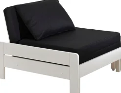 Vipack Jugendbett »Pino, Sessel mit Auszugfunktion und Auflage« B/H/T ca. 80x68x85/206cm, mit Lattenrost, wahlweise 2 Farben,universell einsetzbar und ausziehbar zum Gästebett